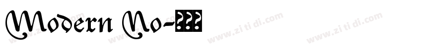 Modern No字体转换